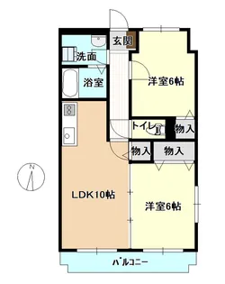 ウィング上犬童【2階】の間取り