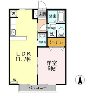 太田田園ハイツ D棟【2階】の間取り