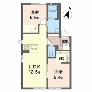 Liskamm【1階】の間取り