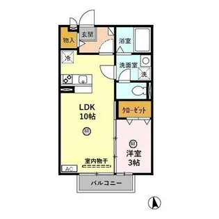 ブロケードリバー B【2階】の間取り