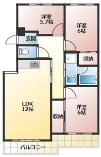 ヴィレッジカミアシ【1階】の間取り