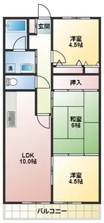 ボナールタカシ【4階】の間取り