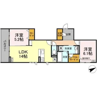 D s LIEN (ディーズリアン) C【2階】の間取り