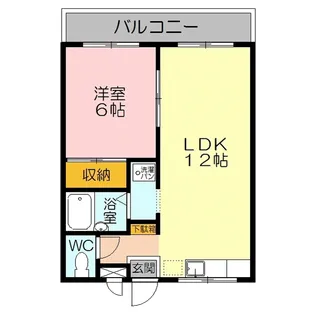 ペルル渡辺【1階】の間取り