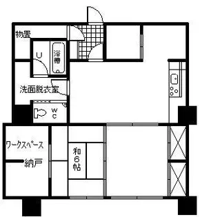 ステーションハイツ萩【4階】の間取り