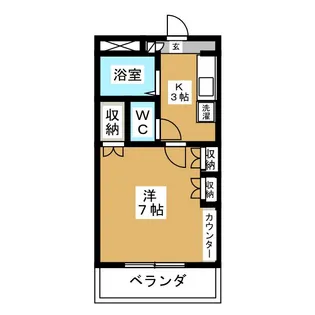 1Rの間取り画像