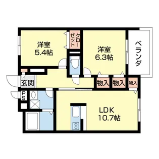 インペリアル【2階】の間取り