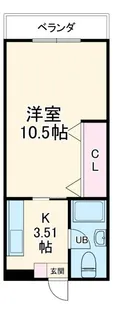 行徳マンション【1階】の間取り