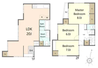 東京都港区南麻布3【一戸建】の間取り