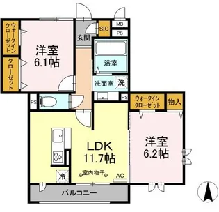 サンガーデン【2階】の間取り