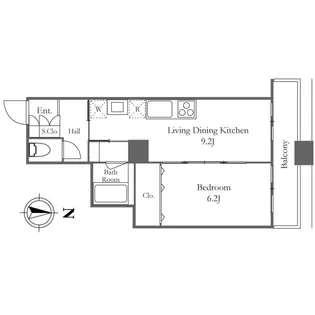 東京都中央区佃2【マンション】の間取り