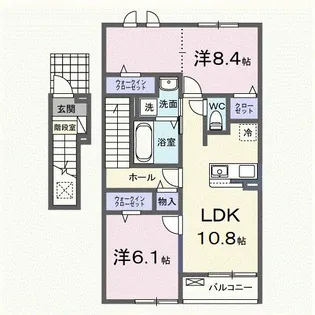 クベーラA【2階】の間取り
