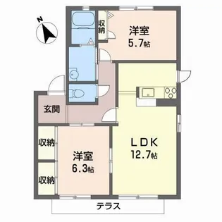 大町ガーデンライフA【1階】の間取り