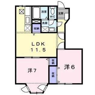 エスポアールシラキ【1階】の間取り