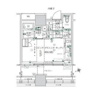 ローレルタワールネ浜松町【5階】の間取り