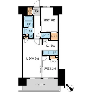 BLESS宮崎台【4階】の間取り