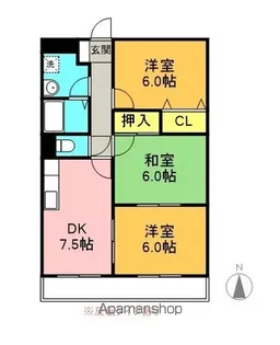 シャルムメゾン【1階】の間取り