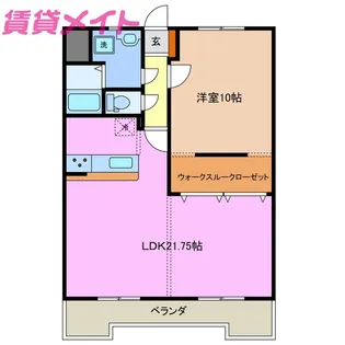 モンクレッシュ【7階】の間取り