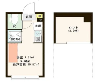ハーモニーテラス小竹向原II【1階】の間取り