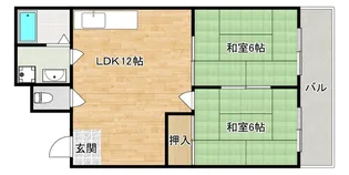 大阪府大阪市阿倍野区阪南町3【マンション】の間取り