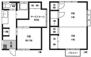 東京都大田区東馬込1【一戸建】の間取り