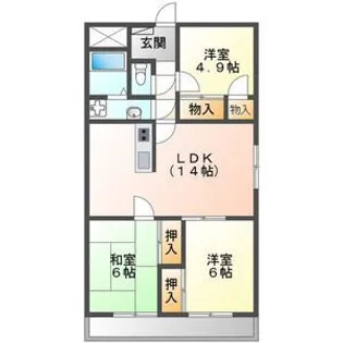 プロミネント四日市【2階】の間取り