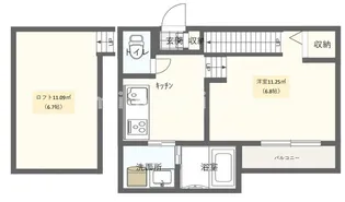 熊本県熊本市中央区渡鹿6【アパート】の間取り