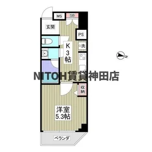 スペランツァ日本橋【3階】の間取り