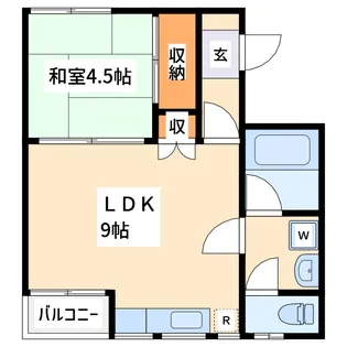 西国立コートビレッヂ【2階】の間取り
