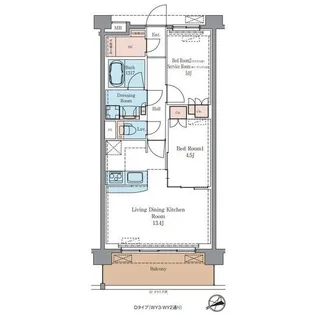 ラグゼナ平井ノース【1階】の間取り
