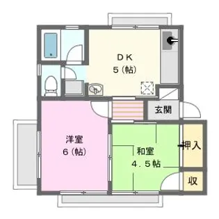 レアール細島【1階】の間取り