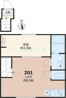 vinosity 船橋飯山満【2階】の間取り