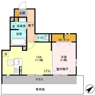 千葉県流山市おおたかの森東4【アパート】の間取り