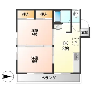 花笠マンション【2階】の間取り