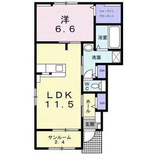セントラル セブンA【1階】の間取り