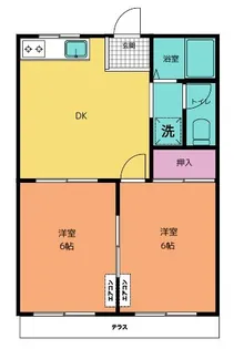 タウニー山田C棟【1階】の間取り