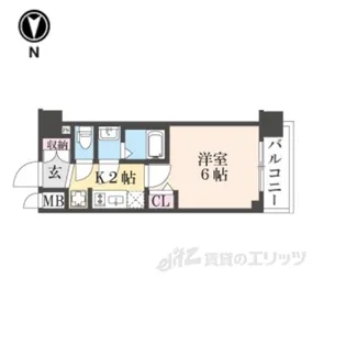 プレサンス十条凛華【3階】の間取り