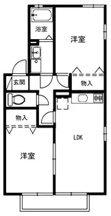 リビングタウン鶴岡A棟【1階】の間取り
