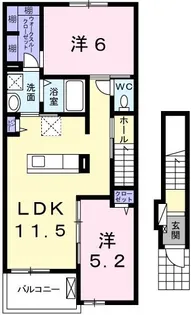 トロワ エスポワール【2階】の間取り