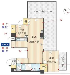 東京都大田区鵜の木2【マンション】の間取り