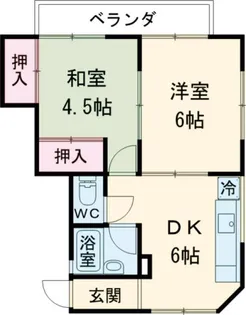 コーポ五十嵐【2階】の間取り