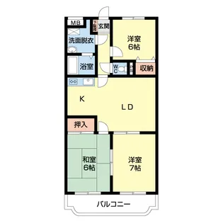 グローリアスB【2階】の間取り