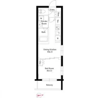 ハーモニーレジデンス新宿四谷【2階】の間取り