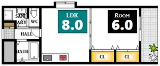 広島県広島市中区堺町2【マンション】の間取り