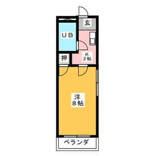 ベストハイツ三ツ井【2階】の間取り