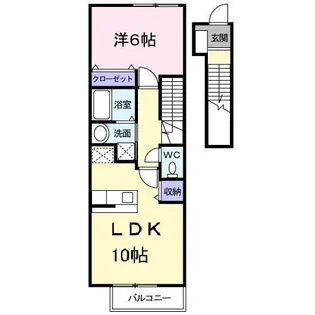 フレンドリーKUBO【2階】の間取り