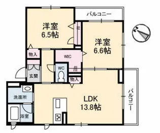 ヴィラ・セントラルB棟【2階】の間取り