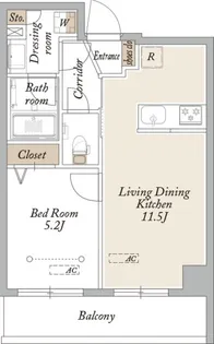 ポルトエスポワール中野島【5階】の間取り