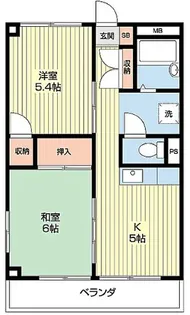 ヴィラ宝古木【3階】の間取り