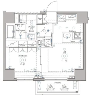 東京都台東区下谷2【マンション】の間取り